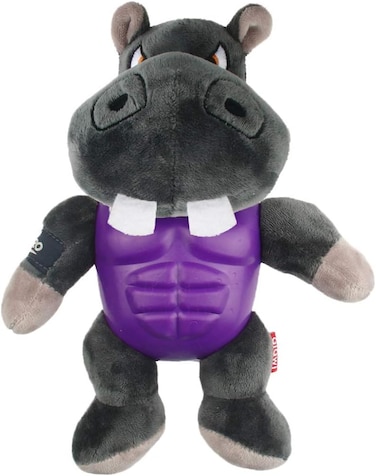 Gigwi Im Hero Armor Hippo TPR Plush with Squeaker Dog Toy