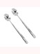 RF8667 Stainless Steel Ice Cream Spoon - Set 2 Pcs   Dishwasher Safe   ideal for Ice Cream Spoons, Lemonade Iced Tea, Ice Coffee, Milkshakes Silver standard