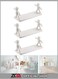 3-Piece Small People Simple Wall Mounted Storage Rack Organizer White