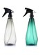Qiccijoo Spray Bottles 2 Pack 1L/34oz Empty Plastic Spray Bottles for Cleaning,Hair,Solutions,Plants, Pets, Squirt Bottle Adjustable Fine Mist to Stream (Green &amp; Grey)