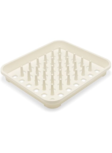 Addis 517943 Dish Draining Rack With Drying Pegs, Linen Cream