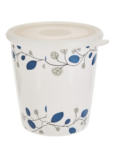 Servewell Melamine Blue Jar Container - 2 Pieces White &amp; Blue
