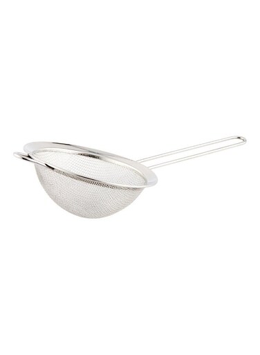 Met Lux 9.7 Inch Mesh Strainer, 1 Corrosion-Resistant Mesh Sieve - Ergonomic Handle, Built-In Hook, Stainless Steel Quinoa Strainer, For Separating Seeds And Dusting Powdered Sugar,