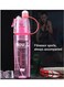 Portable Mist Spray Drinking Water Bottle Pink