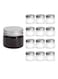 12-Piece Mason Jar With Lid Set Clear/Silver 150ml