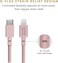 Native Union Belt Cable XL - 10Ft Ultra-Strong Reinforced Durable USB-C To Lightning [MFI Certified] Charging Cable With Leather Strap Compatible With iPhone/iPad (Rose)