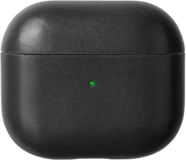 Native Union Leather Case For Airpods (3rd Gen) - Handcrafted Fully-Wrapped Genuine Italian Leather Case - Compatible With Qi Wireless Chargers - For Airpods (Black)