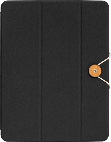 Native Union W.F.A iPad Folio Minimalist Foldable iPad Stand And Cover Made Of Recycled Materials Compatible With iPad Pro 12.9 With Easy Magnetic Attachment And Button And String Design (Black)
