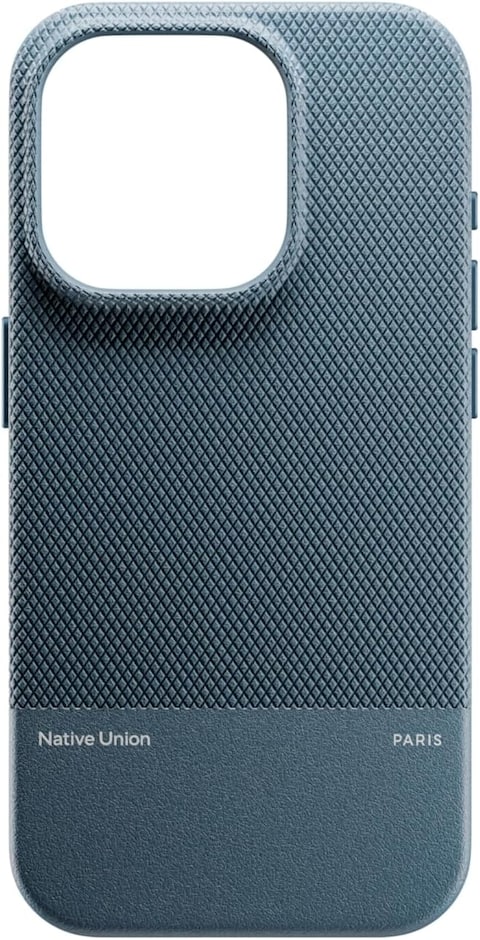 Native Union (RE) Classic Leather Case With MagSafe For Apple iPhone 16 Pro 6.3&quot; 2024, Italian Leather From Recycled Materials, 6-Ft Drop &amp; Scratch Protection, Raised Edges, Wireless Charging, Navy