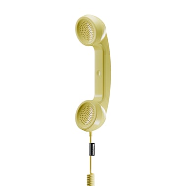 Native Union Pop Phone Retro Handset USB-C, Plug and Talk Connection, Hi-Quality Microphone and Speaker, Less Radiation, for iPhone 17/16/15 Samsung Tablets MacBooks Laptops w/ USB-C port, Lemon