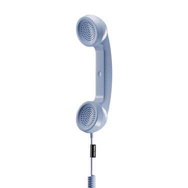 Native Union Pop Phone Retro Handset USB-C, Plug and Talk Connection, Hi-Quality Microphone and Speaker, Less Radiation, for iPhone 17/16/15 Samsung Tablets MacBooks Laptops w/ USB-C port, Azur