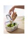 Dry food jar with lid, transparent/white1.3 l