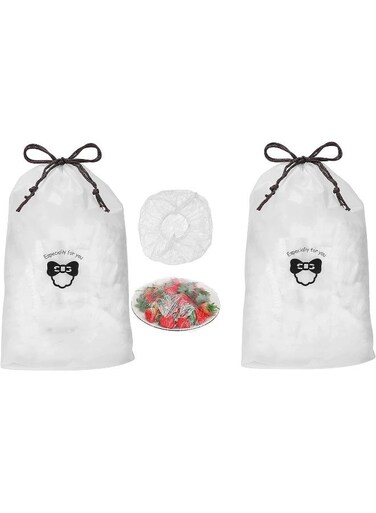 Pcs Elastic Fresh Keeping Bags Reusable Elastic Food Storage Bags Stretch Plastic Wrap Bowl Covers Alternative to Foil for Kitchen Outdoor Picnic