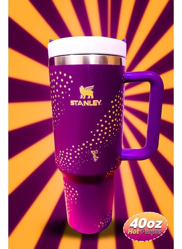 x Barbie 40oz Tumbler Limited Edition Stainless Steel Travel Mug with Reusable Straw BPA Free Eco Friendly and Dishwasher Safe Featuring Leakproof FlowState Lid and Double Wall Insulation to Keep Drinks Hot for 16 Hours and Cold for 24 Hours Slim Base Fits Most Car Cup Holders with Durable Ergonomic Handle for Use at Home Work Travel or On the Go