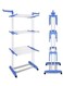 Layer Clothes Rack Hanger With Wheels White/Blue Medium Blue One Size centimeter