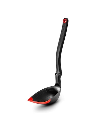 Dreamfarm Spadle   Non-Stick Cooking Spoon &amp; Serving Ladle with Measurements   Silicone Ladle Spoon   Multifunctional Kitchen Cooking Spoon   Flexible Ladles For Cooking   Red