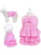 Pet Dresses, Pink Dog Dresses for Small Dogs Girl with Ruffles Bow Decor Cute Summer Girl Dog Clothes Sleeveless Small Dog Tiered Layer Cake Dress Chihuahua Yorkie Clothes Pink S