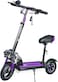 Crony V10 Pro Electric Scooter For Adults Kids, Dual Suspension&amp;Dual Brake, Triple LED Headlamps And LED Base Lights, 45-68 Km/H Speed, 10" Off Road All-Terrain E-Scooter, Purple