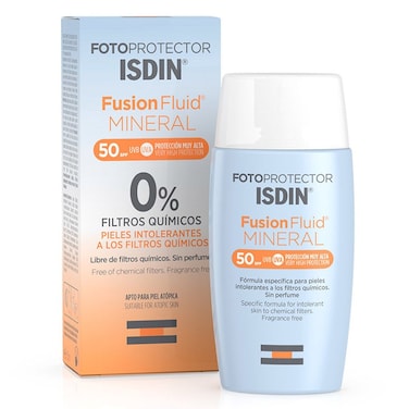 سائل Isdin Fotoprotector Mineral Fusion مع عامل حماية من الشمس SPF50، 50 مل