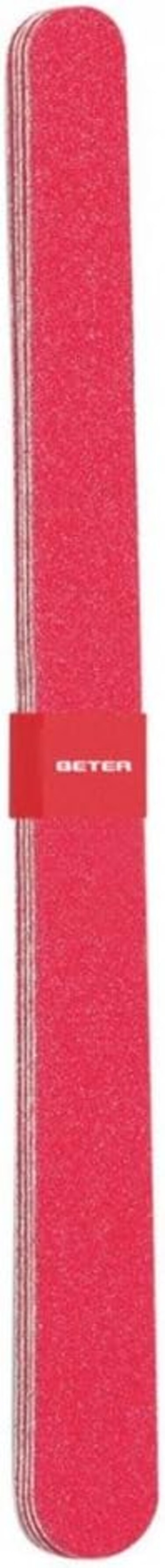 Beter 4 Corundum Nail Files, Red Side For Coarser &amp; White Side To Buff Them, 12.5cm