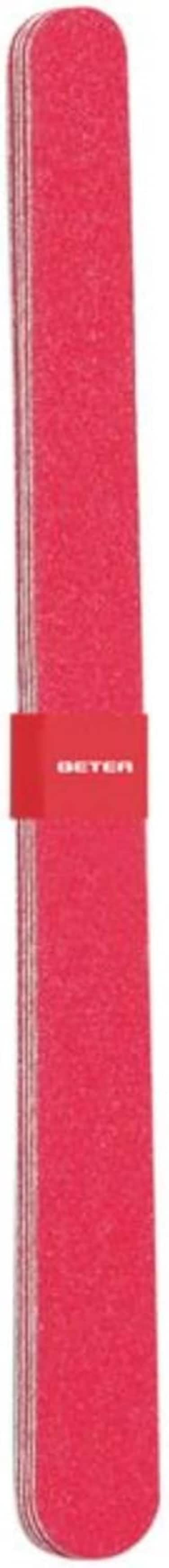 Beter 4 Corundum Nail Files, Red Side For Coarser &amp; White Side To Buff Them, 16cm