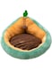 TOMVAES Avocado-Shape Plush Pet Bed, Washable Pet Bed House, Pet Sleeping Nest with Teasing Cat Ball, Pet Sleeping Bed for Dog and Cat（44 * 44 * 28 CM）
