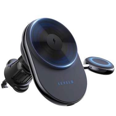 Levelo Siena 2-in-1 Wireless Magnetic Car Charger with Detachable Apple Watch Charger