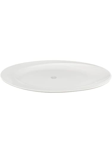Shallow Bone China Tiffany Oval Plate, White, 14 inches, JX113-A003-02