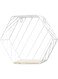 MARGOUN Wall Mounted Desk Storage Basket Magazine Paper Organizer Holder Metal Wire Hexagon Shelves Brackets (Small L23)