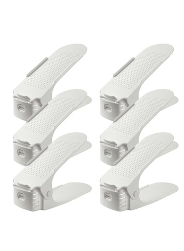Shoe Slots Organizer Shoe Stacker,White