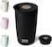 bottlebottle Bottle Bottle Insulated Travel Mug 350ml Stainless Steel Office Coffee Cup with Push Button Lid Keeps Cold and Hot for 12 Hours (Black)