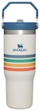 Stanley IceFlow Flip Straw Tumbler 30oz Varsity Collection Cream Stripe