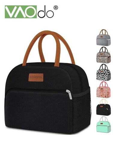 Lunch Bag Small Leakproof Lunch Tote Large Capacity Reusable Insulated Cooler Lunch Container for Work Office Picnic Travel Grey
