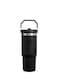lce Flow 30oz Quencher H2.0 Fast Flowstate Stainless Steel Tumbler - Vacuum Insulated Water Bottle for Home, Office or Car and Travel,Reusable Cup with Straw Leak Resistant Flip Cold for 9 Hours or Iced for 40 Hours,Filling water or Iced Tea or Coffee, Smoothie and More,BPA-Free, (Black)