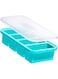 Souper Cubes 1 Cup Silicone Freezer Tray With Lid - Easy Meal Prep Container and Kitchen Storage Solution - Silicone Molds for Soup and Food Storage - Aqua - 1-Pack