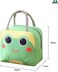 حقيبة غداء معزولة كبيرة السعة من موبكوس، لون أخضر ضفدعي   حقيبة طعام مقاومة للماء والبقع مع خاصية الحفاظ على درجة الحرارة   حقيبة غداء متينة من البوليستر للمكتب والمدرسة