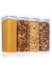 Airtight Food Storage Containers Set with Lock Lids, Set of 4, Pantry Organization Plastic Storage Jar Storage Tank for Cereal,Coffee,Sugar 1800ml