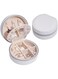 NA Necklace Ring Jewelry Box Earrings Stud Earrings Women's Fashion Portable Simple Storage Box Mini Travel Jewelry Bag (White)