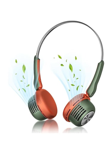 NALACAL Portable Neck Fan, Hands Free Bladeless Fan, USB Rechargeable Wearable Cooling Personal Fan, 360&deg; Cooling 5 Speeds Adjustable Strong Wind for Men Women for Outdoor, Indoor, Travel, Sports