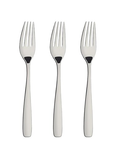 Tramontina Amazona 3 Pieces Stainless Steel Dessert Forks with High Gloss Finish