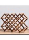 Foldable Wooden Bottle Rack Free Standing Countertop 10 Bottles Capacity Bottle Holder Folding Wood Bottle Storage Rack Display Shelves For Home Kitchen Bar Cabinet Pantry