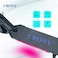 Crony Kids Foldable E-Scooter With LED Light Bar, RGB Deck Lights, Electronic Brake, LED Display, Accelerator &amp; Extended Footrest For Ages 5-12, 100Kg Max Load, Black