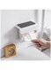 Goodern Tissue Box Holder,Wall Mounted/Under Cabinet Paper Roll Holder Towel Stand/Dispenser Shelf for Kitchen,Toilet,Pantry Utility Room Laundry Storage Organizer,Rectangular Paper Holder Boxes