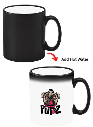 Color Changing Heat Sensitive Ceramic Mug, Image Revealed When HOT Liquid is Added! pupz