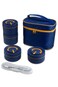 diD Big Lunch Box, Portable Insulated Lunch Containers With Bag, Leakproof Stackable Stainless Steel Food Container For Adults, Kids, Set of 4 Tier Insulated Boxes, 600 ML x2 and 400 ML x 2
