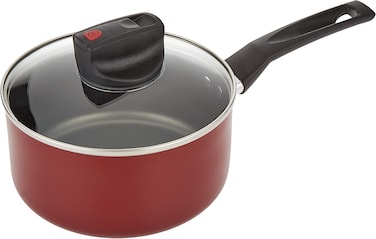 Prestige Safecook Nonstick Saucepan 18 cm, Aluminum Saucepan With Lid, Color - Black