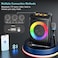 JYXAE-D13 Karaoke Machine for Adults and Kids, Bluetooth Speaker with 2 Microphones, Portable Party Karaoke Speaker with DJ Lights Support USB/AUX/REC, PA System Best Gift for Brithday etc
