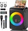 JYXAE-D13 Karaoke Machine for Adults and Kids, Bluetooth Speaker with 2 Microphones, Portable Party Karaoke Speaker with DJ Lights Support USB/AUX/REC, PA System Best Gift for Brithday etc