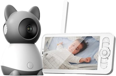 Crony 2Pcs Audio Baby Monitor - 1Tm-1Mn 2K Security Camera 360&deg; Indoor Cameras Ultra Human Detection, Abnormal Sound For Baby Monitor Night Vision, Feeding Reminder &amp; Lullabies​​ 2.4Ghz Wi-Fi