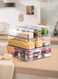 Set of 10 Fridge Organizer Stackable Refrigerator Organizer Bins with Lids BPA-Free Plastic Pantry Storage Bins for Fridge Freezer Kitchen Cabinet Pantry